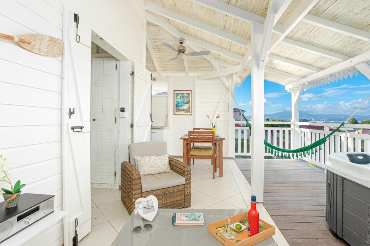 Bungalow Vanille Pacane - Vue Mer Avec Spa Prive Les Trois-Ilets Bagian luar foto